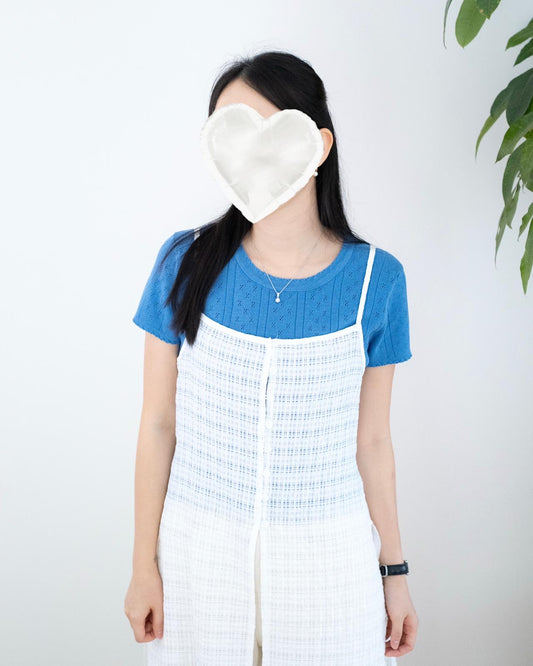 鏤空暗花針織Top