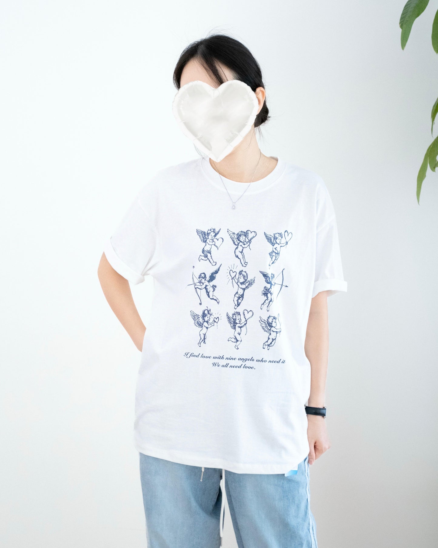 天使圖案Tee