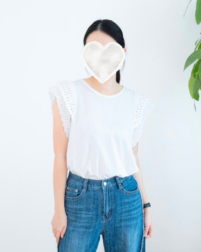 Lace小飛䄂通花Tee
