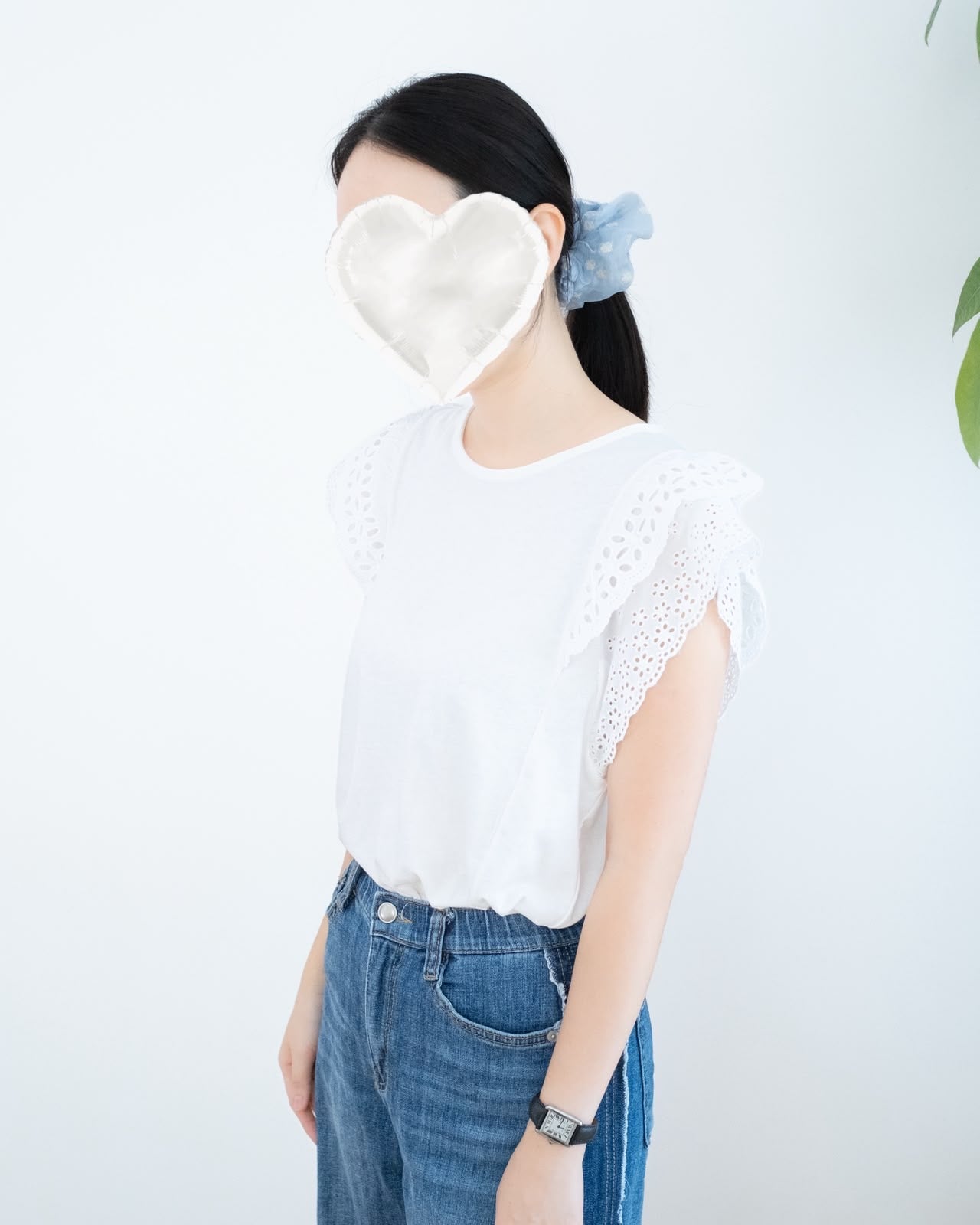 Lace小飛䄂通花Tee