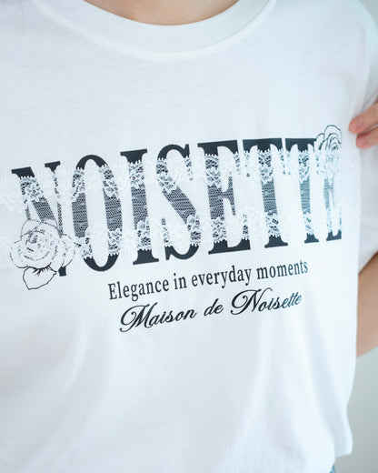 英文字母拼Lace Tee