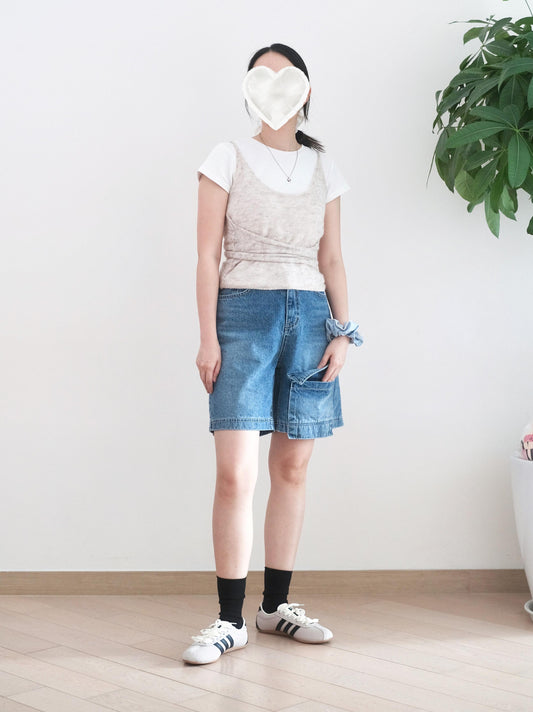 Gori 口袋五分牛仔短褲