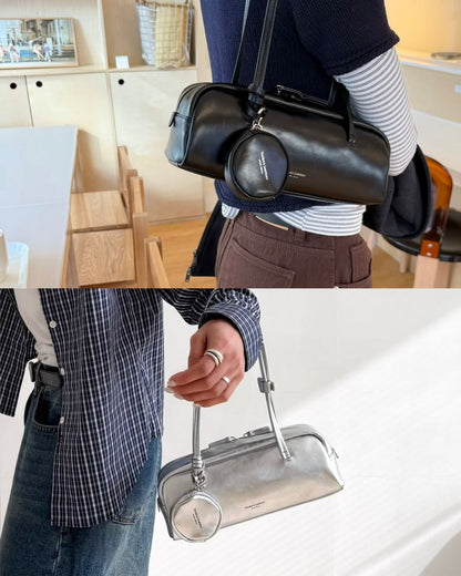 Bucks & Leather 油蠟牛皮亮面法棍袋 (細)