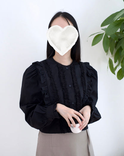 韓國Lace Ruffle襯衫