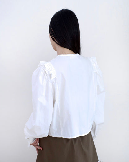 韓國Lace Ruffle襯衫